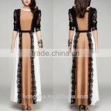New Fashion Fashion Muslim Women Long Dress Pictures With Lace Pattern Abaya Designs HSD7448 thumbnail-3
