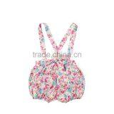 2017 Popular Summer Cotton Baby Floral Printed Straps Shorts Overalls With Top thumbnail-5