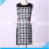 2015 Sleeveless Stitching Hawaiian Style Casualladies Check Dress thumbnail-2