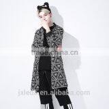 2016 Long Slim Cotton Print Coat thumbnail-1