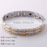 Unique Italian Charms Link Bangle Mix Gold and Silver Charms Link Bracelets Fashion Sport Bangle for Women thumbnail-1