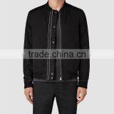 MGOO High Quality Custom Black Fashion Bomber Jackets Brand Designs Tops Mens Zip Up Long Sleeves Jacket thumbnail-2