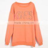 Cheaper Customized Designs Fashionable Ladies Printed Hoodies&sweatshirt CVC60/40 Fleece Crewneck Hoodies&sweatshirt thumbnail-2