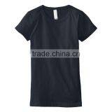 Bulk Fancy Design Short Sleeve Ladies Slim Fit Cotton Blank Tshirt Custom Print thumbnail-2