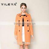 2015 Latest Plain High End Long Style Women's Winter Warm Long Coat Jacket thumbnail-1