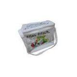 Reusable White Nylon Thermal Insulated Bags With Aluminum Foil, White Zipper thumbnail-1