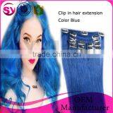 Top Quality Factory Price Cheap 100% Human Hair Clip In Hair Extension, Factory Wholesale Price Unprocessed 100 Human Hair