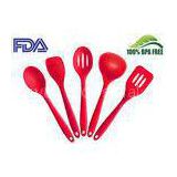 Non - Toxic Healthy Colourworks Silicone Kitchen Utensils With Slotted Spoon For  Baking , Cooking