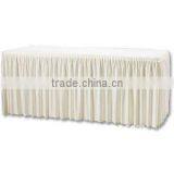Polyester Wedding Table Skirting Cover Table Linen Table Skirts With Pleats