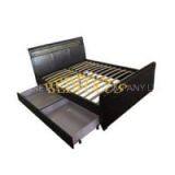 LED Light PU Leather Bed With Two Drawers Bed-P-21 thumbnail-1