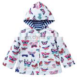 2017 Wholesale Kids Windproof Custom Windbreaker Fancy Butterfly Girl Outwear Jacket
