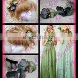 Aidocrystal Green Flower Hair Pins, Wedding Flower for Bridal Hair Clip,hair Piece With Pearls Set of 2 Hair Accessories thumbnail-1