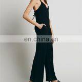 Long Pant Jumpsuit Black Polyester Jumpsuit Designer Jumpsuit Women thumbnail-4