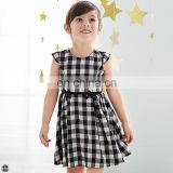 T-GD044 Cute Fashion Baby Girls Cotton Summer Plaid Dress