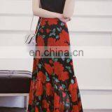 T-SK006 Traditional Bohemia Women Chiffon Maxi Skirt thumbnail-4