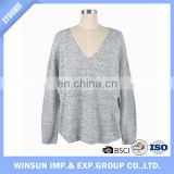 Winsun 2016 Girls Fashionable Oversized V-Neck Pullover