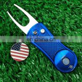 2017 Stock folding pitch repair tools ball markers / Pitchmark Repairer Pitch