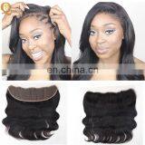 Queena 100% Human Hair Cheap Unprocessed Virgin Brazilian Body Wave Lace Frontals With Baby Hair thumbnail-1