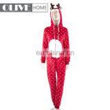 Good Supplying Giraffe Pattern Embroidery Fleece Flannel Bathrobe Pyjamas Women thumbnail-1