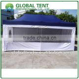Aluminum Folding Trade Show Tent 3x6m with Blue & White Canopy & Valance(Unprinted), 4 full walls with windows & door