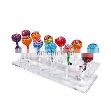 Прозрачный квадратный акриловый стенд для отображения леденцов с 12 отверстиями для розничных магазинов