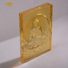 Customization Liuli Crystal Glass Craft Interior Home Buddha Brick Sculpture thumbnail-4