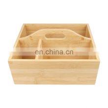 Bamboo Pencil Holder Desk Organizer Multi-Functional Diy Pen Holder Box Desktop For Office Bathroom thumbnail-1