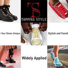 Elastic No Tie Shoe Laces With Bling Diamond Locks & Charms for Women's Sneakers thumbnail-5