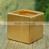 Gold Square Glass Vase Unique Wholesale Glass Vase