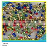 Colorful Beads Pointback Rhinestone Glass Chaton In Bulk SS6-SS38 Loose Round Rhinestone Chaton