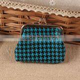 Bulk Wholesale Houndstooth Mini Leather Coin Purse thumbnail-6