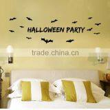 ALFOREVER Bat Halloween Black Quote Decals,bat Halloween Sticker thumbnail-3