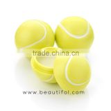 Ball shape lip balm! High capacity, tennis ball shape ,private label lip blam, lippie, autumn and winter customized lip balm