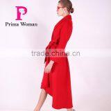 2016 New Design Spring Women Length Slim Fit Wool Coat With Belt thumbnail-2