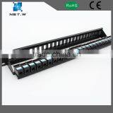 Empty patch panel, 24 Port 1U Keystone Jack Snap in Blank Panel for Cat5e Cat6 RJ45 19 inch