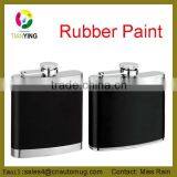 12oz Stainless Steel Spray Black Paint Hip Flask Tea Set