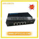 10/100/1000M 4UTP+2SFP Media Converter thumbnail-1