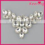 Wholesale New Glass Embellishment With Silver Chain on Back WRE-254 thumbnail-1
