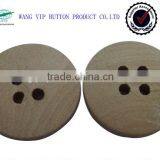 17.5mm Shirt Used Natural Color Coat 4 Holes Custom Wood Button thumbnail-1