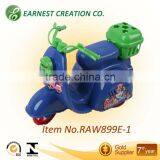 New Plastic Pull Line Cartoon Candy Motorcycle With Bell for Kid