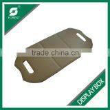 CUSTOM PRINT C FLIUTE CORRUGATED DISPLAY CARTONS PAPERBOARD FLAT SHIPPING CARRIERS WITH HANDLES thumbnail-5