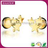 Fashion Jewelry And Accessories Three Star Gold European Style Earrings thumbnail-1