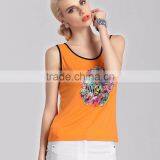 Plain Latest Fashion Sexy Gym Yoga Tank Tops Dancing Vest In Bulk thumbnail-2