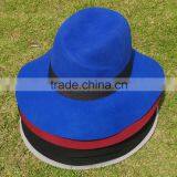 High Quality Bulk Sale Uniqe Design 100% Wool Felt Mens Women Long Brim Fedora Hat Wholesale thumbnail-4
