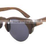 Half Frame Bamboo Sunglasses With CR39 Lenses thumbnail-1