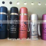 350ml-1000ml Double Wall Vacuum Metal Flask With PU Sleeve Wrapped thumbnail-1