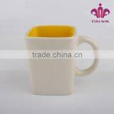 White Ceramic Mug Ceramic Fondue Mug thumbnail-3