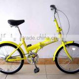 20"steel yellow foldable bike