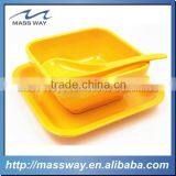 Food Grade Yellow Cutlery Set Sweet Melamine Plastic Dessert Bowl