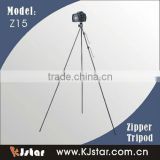 Strong Support Mini Retractable zipper flexible Camera Tripod Z15